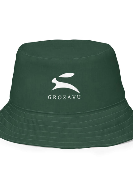 reversible bucket hat with Grozavu logo
