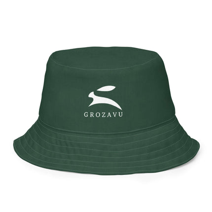 reversible bucket hat with Grozavu logo