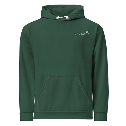 Front view of Cotton Hoodie - Grozavu brand streetwear
