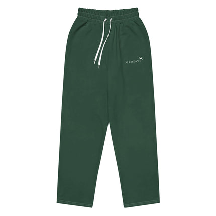 Front view of Wide Leg Joggers - Grozavu brand streetwear