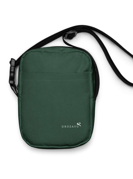 utility crossbody bag with Grozavu logo