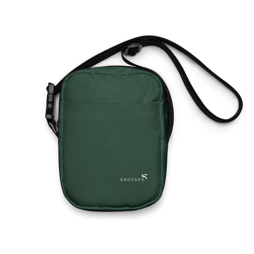 utility crossbody bag with Grozavu logo