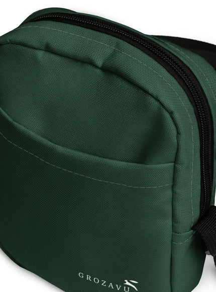 Close-up of utility crossbody bag fabric