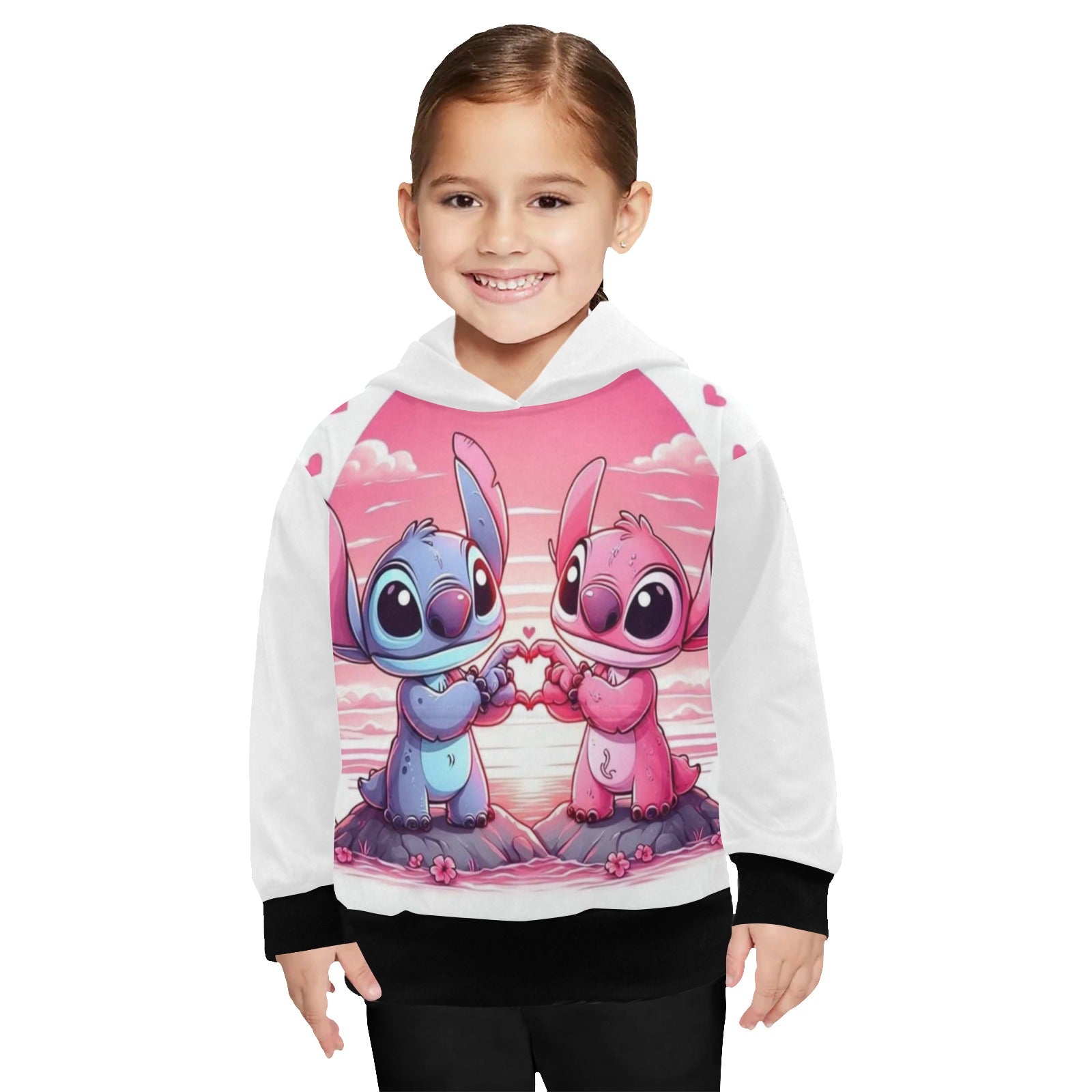 Sweat à capuche pour filles – Grozavu Love Edition