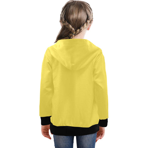Girls Yellow Zip Hoodie – Grozavu Bright Edition