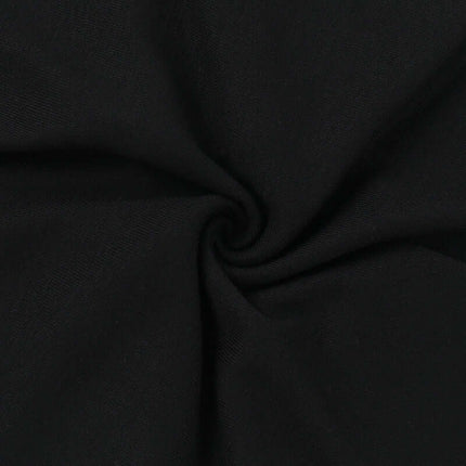 Close-up of smooth black fabric swirled, showcasing texture for Lace Patchwork Strapless Vest – Slim Fit.