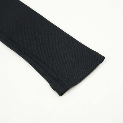 Close-up of the sleeve detail of the Stand Collar Knit Cardigan – Slim Fit, showcasing the fabric texture.