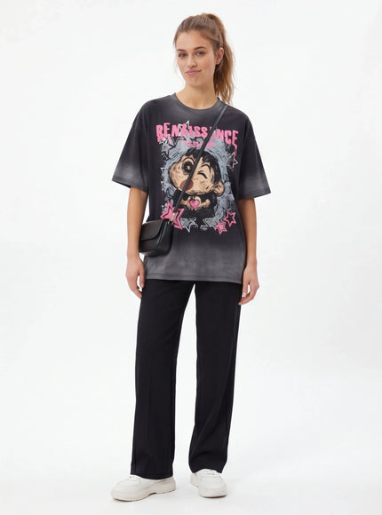 Oversized T-Shirt – with Fine Texture with Architectural Design