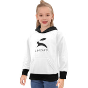 Mädchen Weißer Hoodie – Grozavu Classic Edition