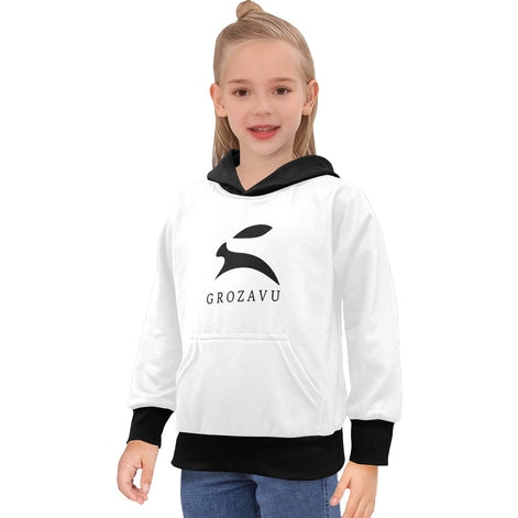 Girls White Hoodie – Grozavu Classic Edition