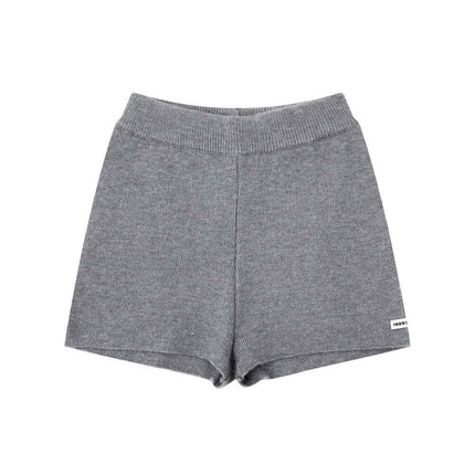 Casual Solid Color Tracksuit Set grey shorts from a stylish two-piece pants set in soft, durable fabric.