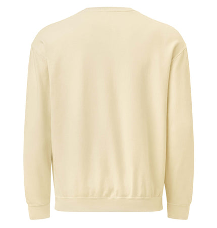 Back view of Comfort Colors 1466 Lightweight Crewneck in soft cream color.