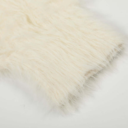 Fleece Letter Pullover Sweater – Loose Fit close-up of soft texture and cozy fabric details.