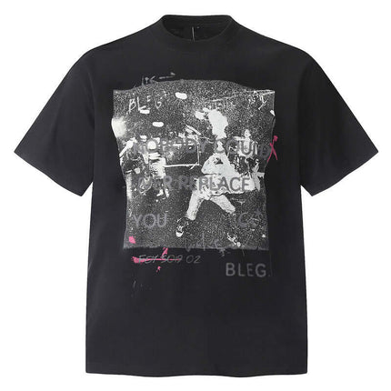 Creative Letter Print TShirt – Clean Fit featuring a bold graphic design on a stylish black background.