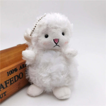 Plush Lamb Doll Bag Pendant Keychain - cute plush lamb design, perfect for bags, keys, and adding charm to outfits.