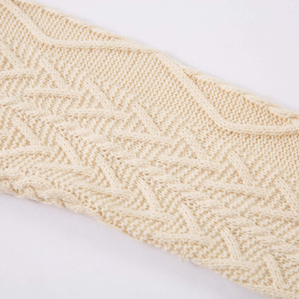 Diamond Pattern Jacquard Knit Sweater showcasing a stylish cream-colored diamond knit design.