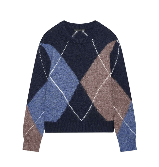 Diamond Pattern Knit Sweater featuring a classic diamond design and modern streetwear vibe.