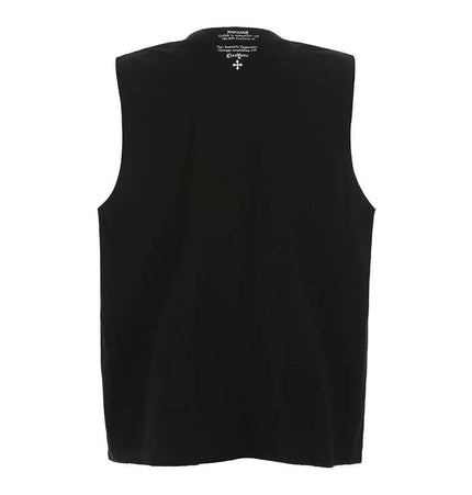 Back view of Distressed Sport Tank Top – Loose Fit, featuring a relaxed silhouette and sleeveless design.