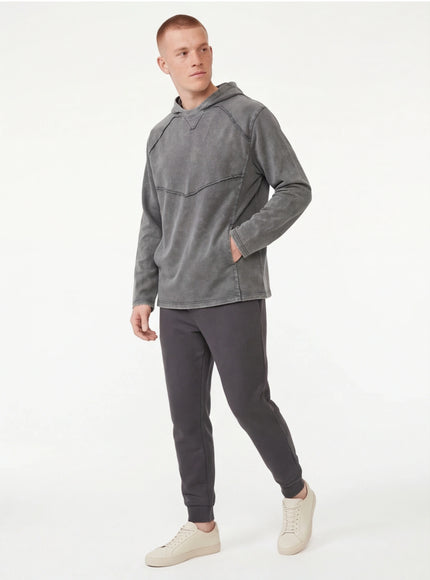 Hanorac funcțional, deconstruit, cu franjuri, spălat, ajustat