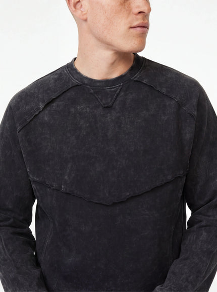 Hanorac funcțional, deconstruit, cu franjuri, spălat, ajustat