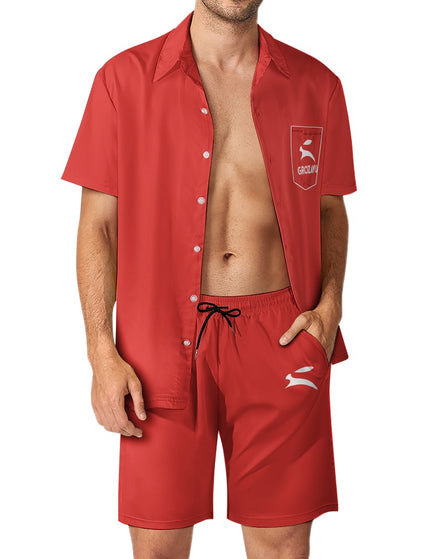 Ensemble de chemise et de shorts en peau de pêche