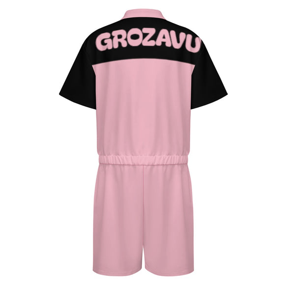 Air-Layer Short-Sleeve Jumpsuit