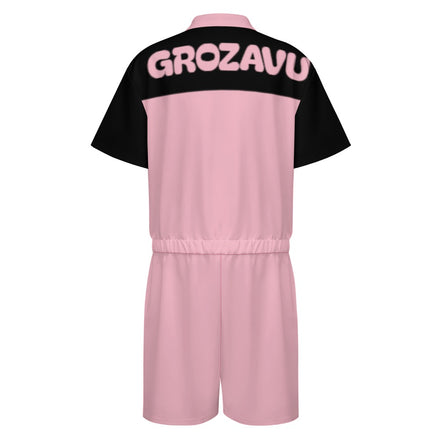 Air-Layer Short-Sleeve Jumpsuit