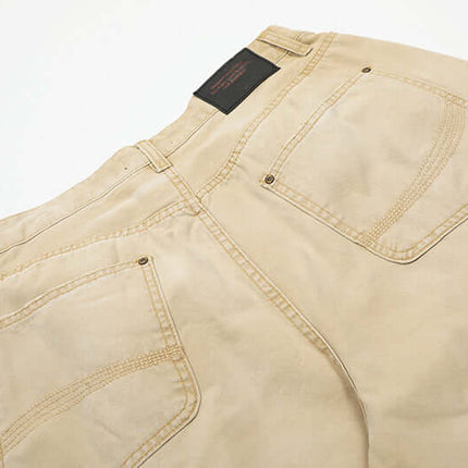 Elastic Waist Denim Shorts – Straight Fit back view with pocket details and clean design.