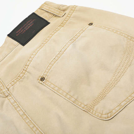 Elastic Waist Denim Shorts – Straight Fit back view showcasing pocket and waistband design.