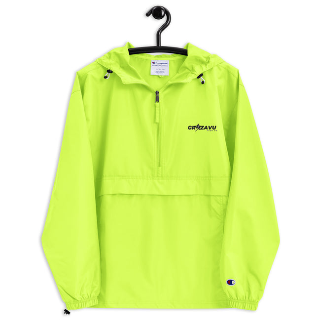 Embroidered Champion Pack able Jacket - Lightweight and Portable Windbreaker