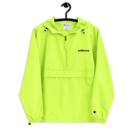 Embroidered Champion Pack able Jacket - Lightweight and Portable Windbreaker