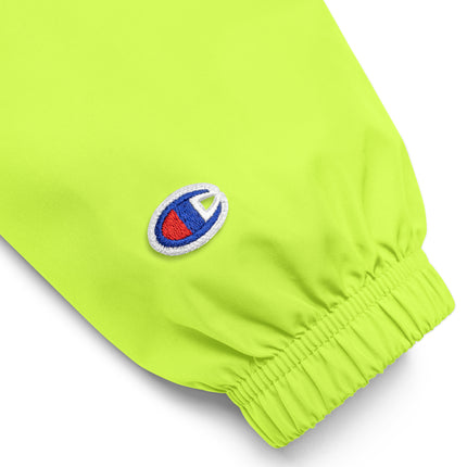 Embroidered Champion Pack able Jacket - Lightweight and Portable Windbreaker