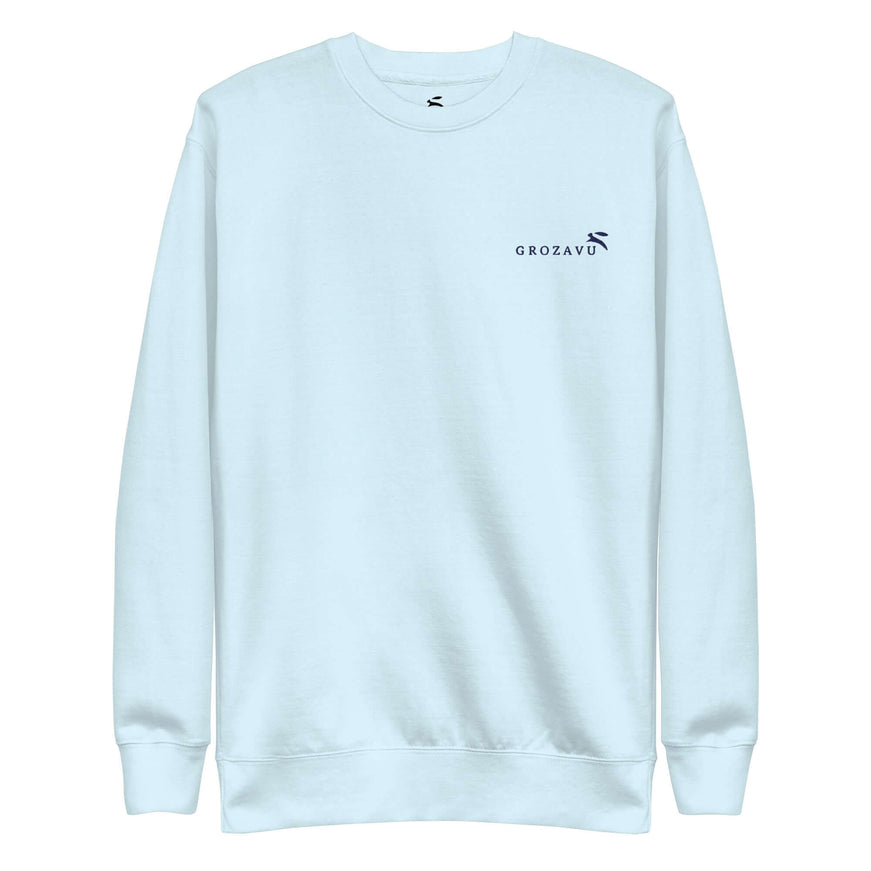 structured drop-shoulder sweatshirt with Grozavu logo