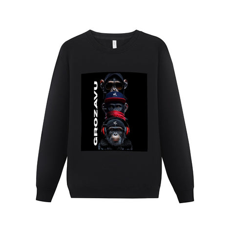 Black Graphic Sweater – Grozavu Primal Edition