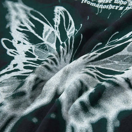 Graffiti Butterfly Print Tank Top - Loose Fit featuring bold butterfly design on soft fabric.