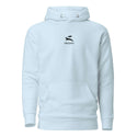 Grozavu Hoodie in light blue, featuring a front pouch pocket and cool design for streetwear style.