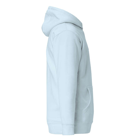 Grozavu Hoodie side view showing soft fabric, pouch pocket, and warm hood for cold evenings.