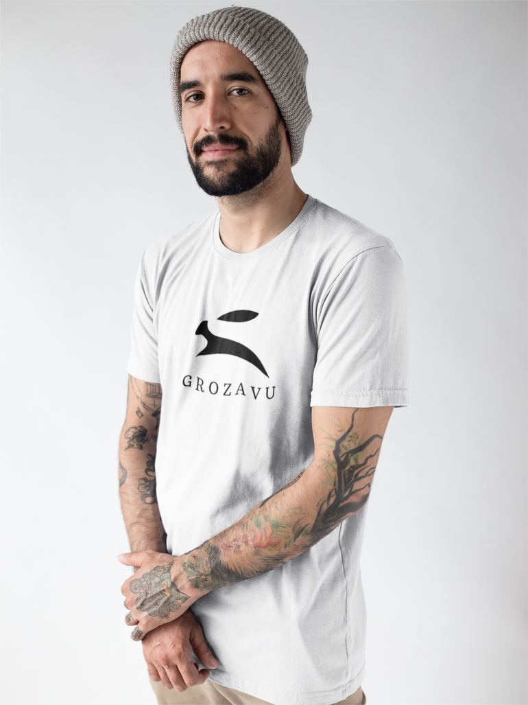 Grozavu men’s pure cotton T-shirt, ultra-soft and breathable daily tee