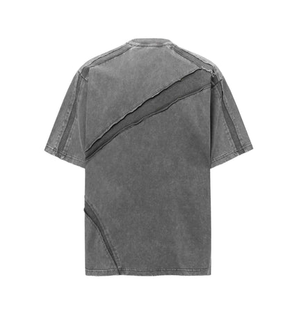 Retro Washed Deconstructed TShirt featuring a unique distressed design and a vintage washed effect.