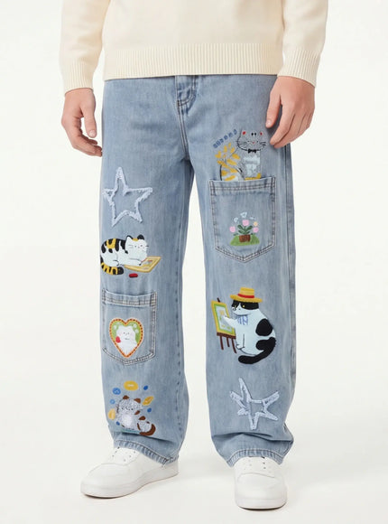Dynamic Jeans by Grozavu - On-Model View (Pos 3)
