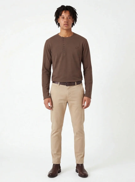 Iconic Long Sleeve Shirt – with Brushed Interior for an Effortless Look