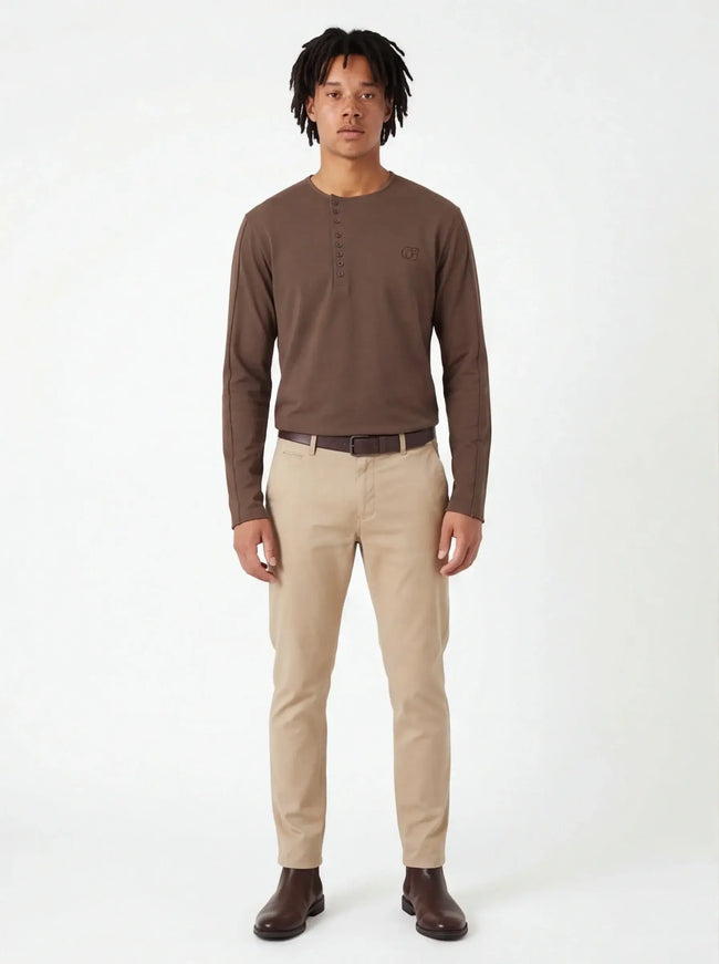 Iconic Long Sleeve Shirt – with Brushed Interior for an Effortless Look