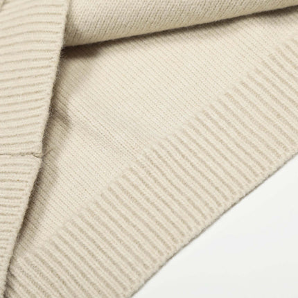 Chaqueta de Suéter de Punto con Cremallera – Cuello Alto