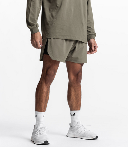 Men's fake two-piece trousers multi-pocket running training sports shorts