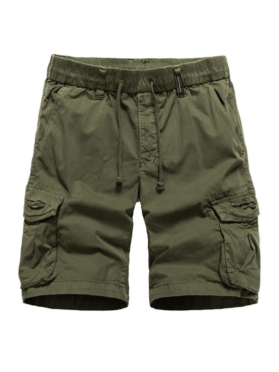 Men's Multi-Pocket Quarter Pants Retro Cargo Pants