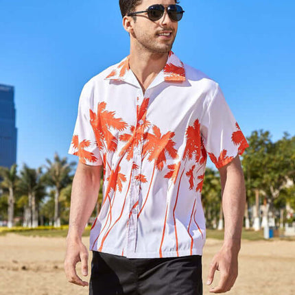 Summer new seaside casual Hawaiian short-sleeved shirt men's beach seaside at €39.56