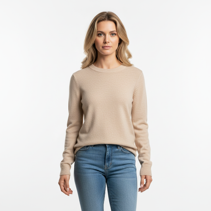 Round Neck Casual Knit Sweater