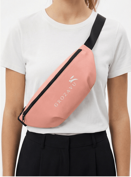 Back view of utility crossbody bag by Grozavu