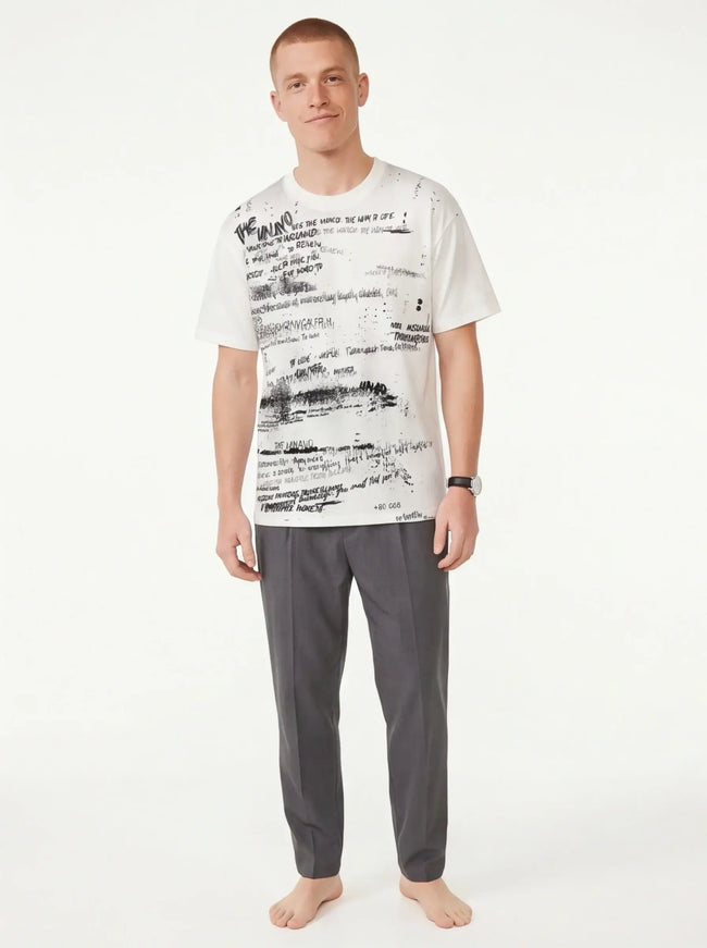 Minimalist T-Shirt by Grozavu - Lifestyle Perspective (Pos 10)