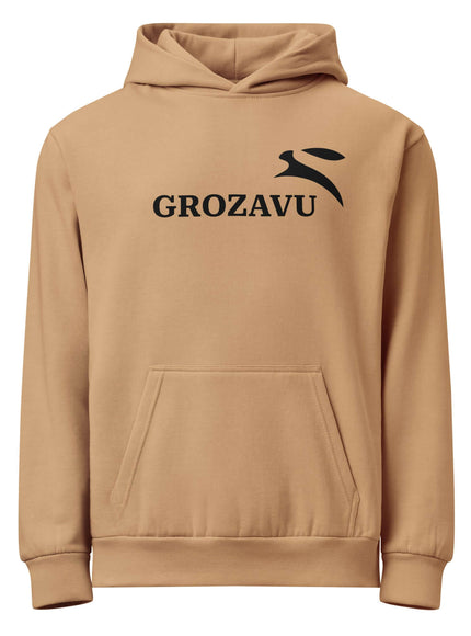 urban garment dyed hoodie with Grozavu logo